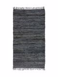 PERSIKA Xali Dermatino me Krossia 'Leather Rugs Solid' 130227/02A Charcoal 70x130cm PRS030584